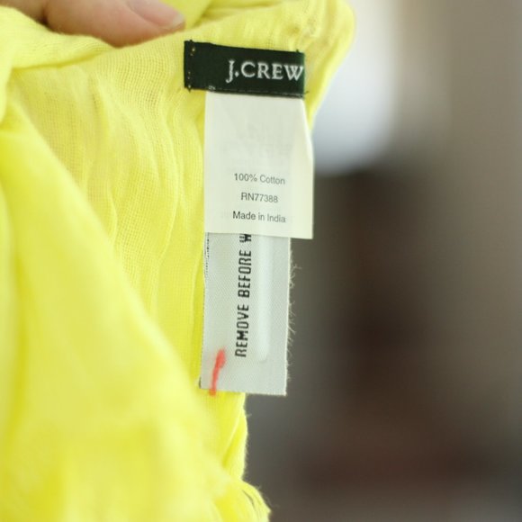 J. CREW Solid Yellow Cotton Wrap or Scarf - Picture 3 of 6